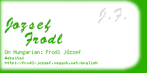 jozsef frodl business card